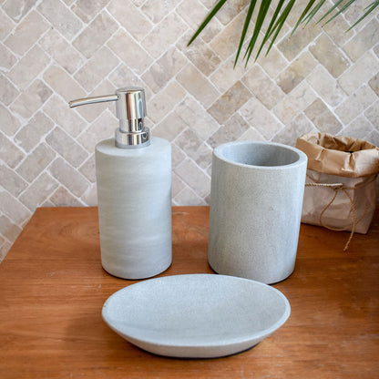 Zeolite stone bathroom accessories set