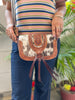 Tooled Leather Cowhide Sling Purse