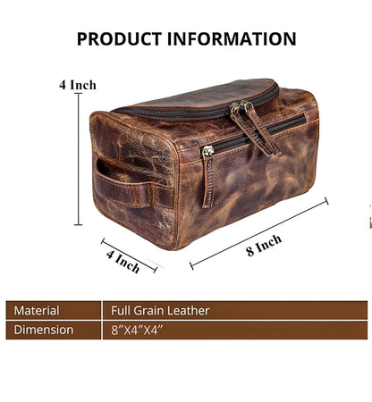 leather toiletry bag men