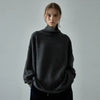 Low classic oversized high neck wool sweater 3 S