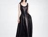 long sleeveless leather dress