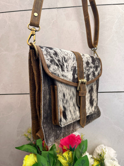 Real Cowhide Fur Crossbody Handbag