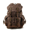 Vintage Canvas Backpack with Leather Trim for Everyday Travel 3