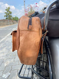 Combo Brown Leather Motorcycle Pannier Side Bag