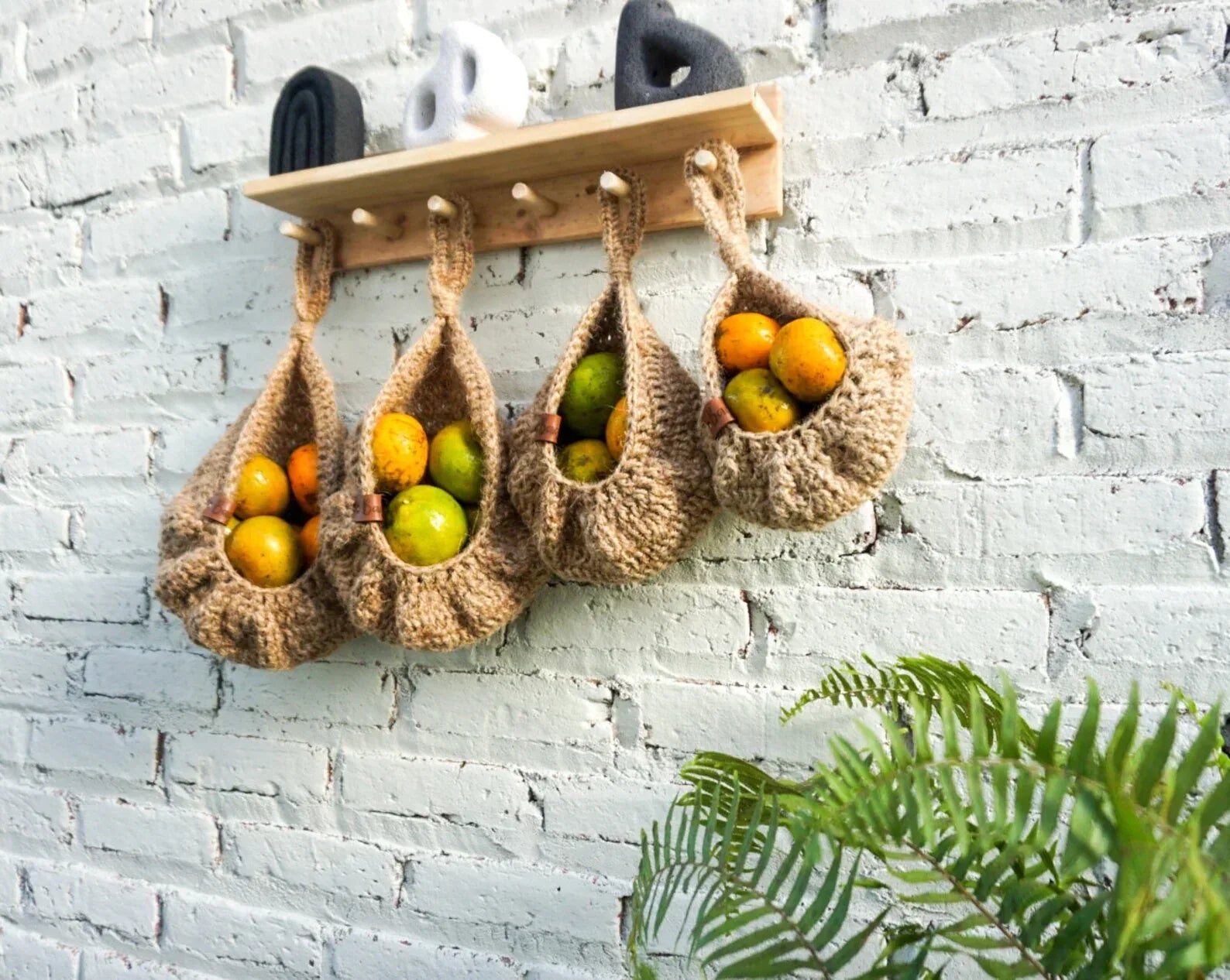 hanging fruit and vegetable plants Jute crochet hanging kitchen fruit vegetable basket