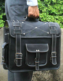 Genuine Leather Messenger Backpack