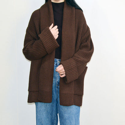Women's Oversized Wool Knit Cardigan