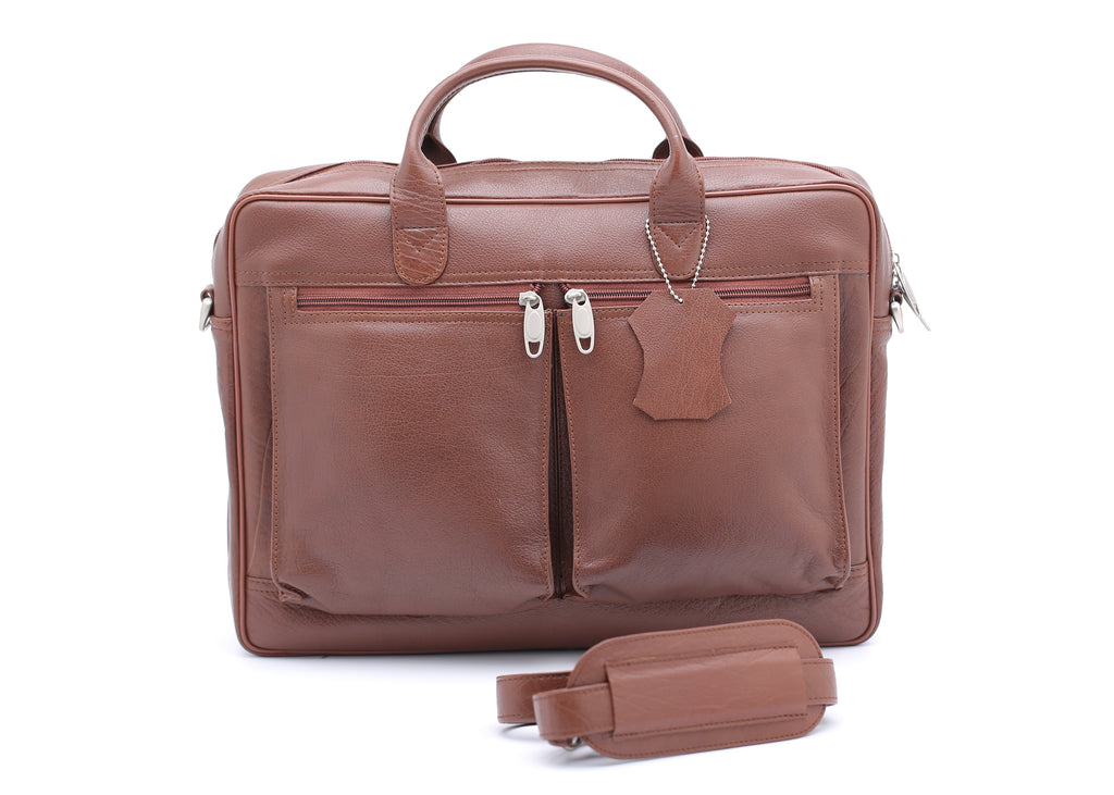 Real Genuine Leather Briefcase Bag