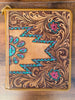 Real Leather Tooled 3 Ring Binder