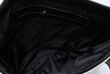 Black White Cowhide Leather Purse