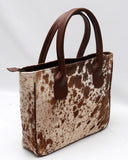 Exotic Speckled Cowhide Tote Bag