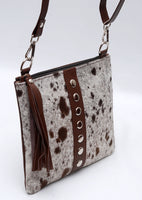 Exotic Speckled Cowhide Crossbody Bag