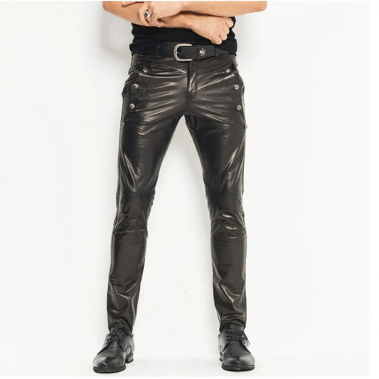 Men's Genuine Leather Trouser Pants