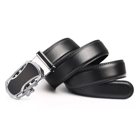 Extra Long Men’s Leather Belt with Automatic Buckle