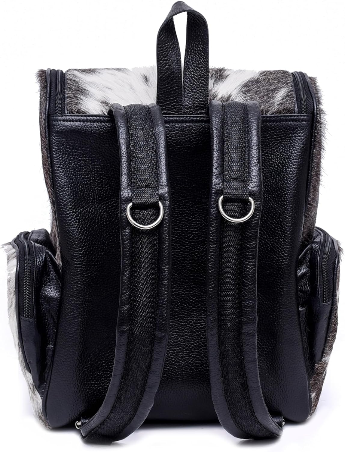 Cowhide Backpack Rucksack Purse with Laptop Compartment