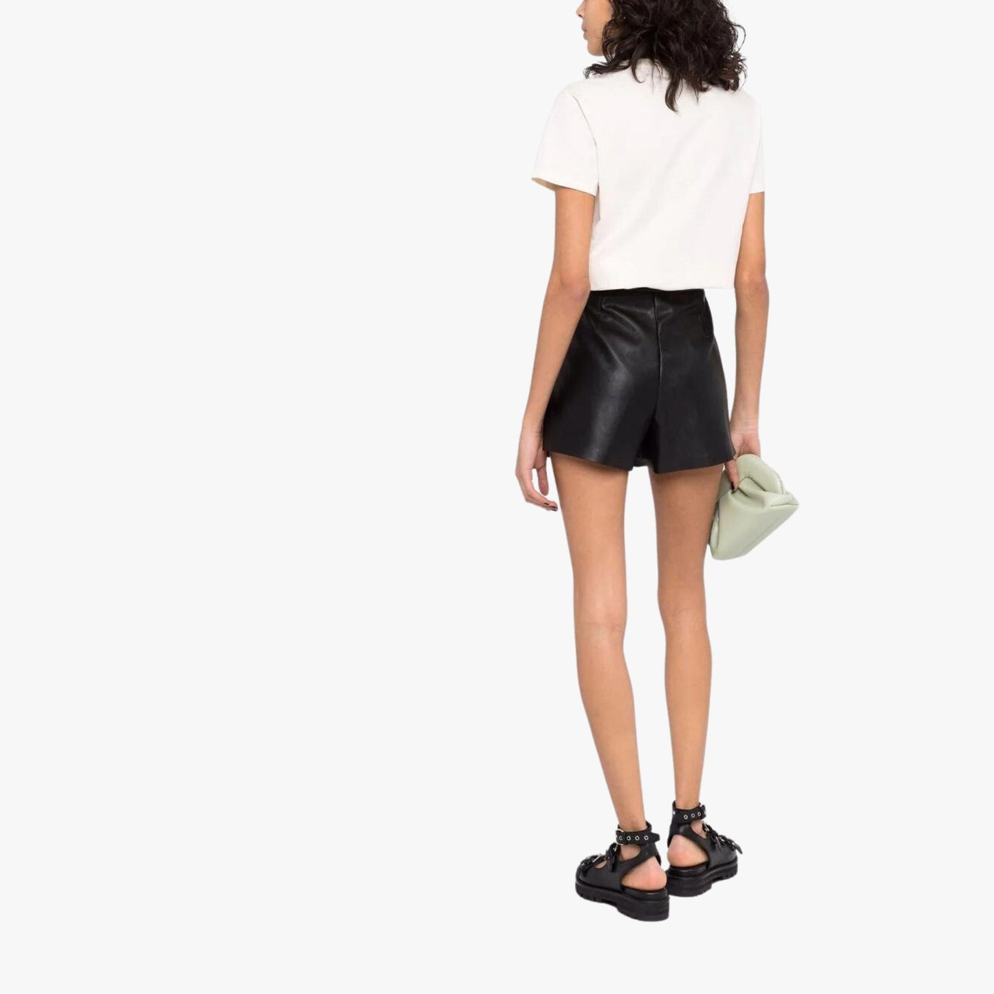 High Waist Leather Shorts for Ladies