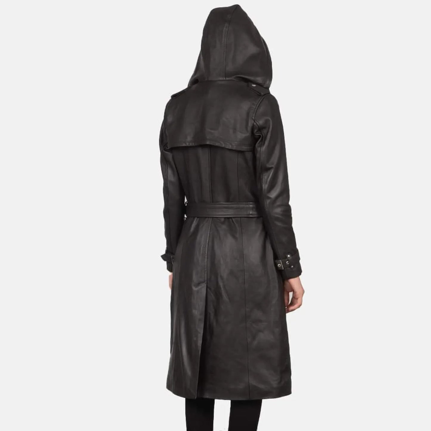 real leather trench coat women