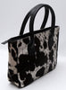 New Hair On Cowhide Black White Tote Purse