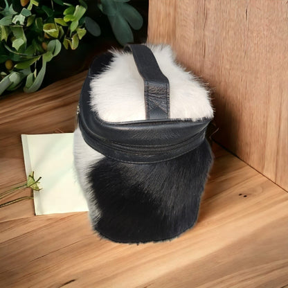 Real Cowhide Fur Makeup Cosmetic Purse