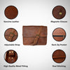 Crossbody Laptop Brown Leather Shoulder Bag