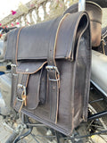 Real Vintage Leather Black Saddlebag