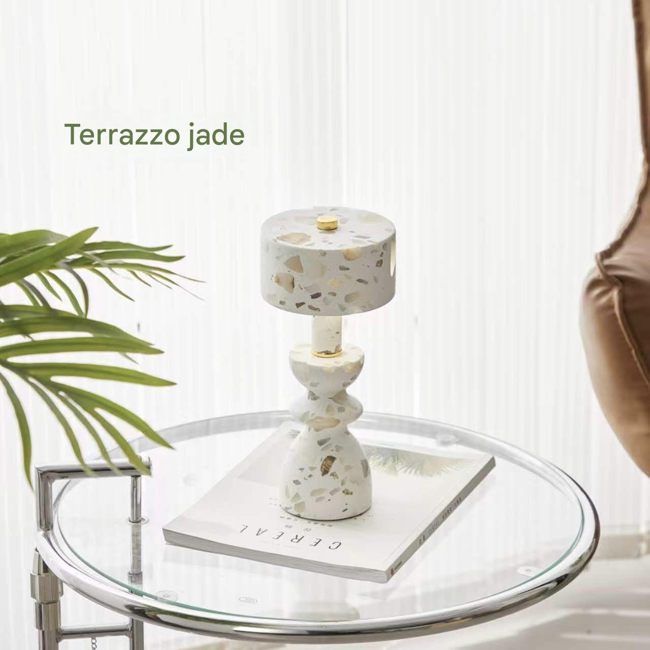 Rechargeable marble touch table lamp