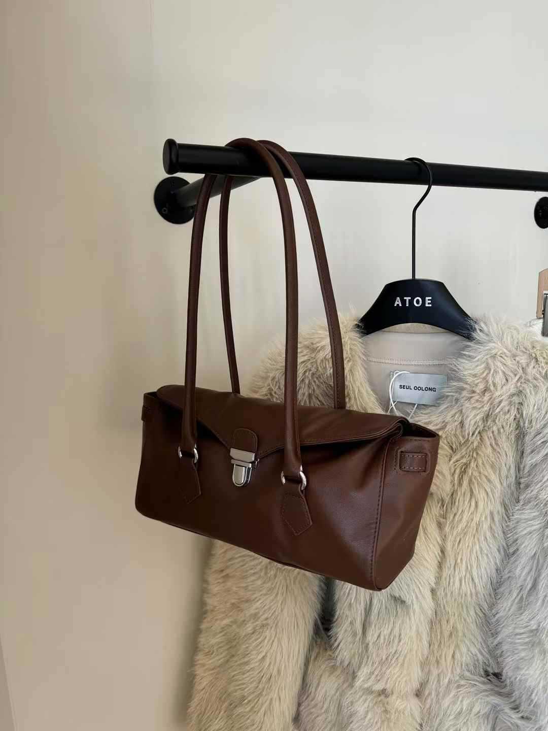 French Genuine Leather Women’s Shoulder Bag