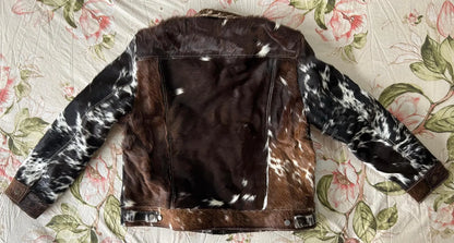 hair on cowhide leather coats