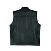 Genuine Black Leather Vest Waistcoat