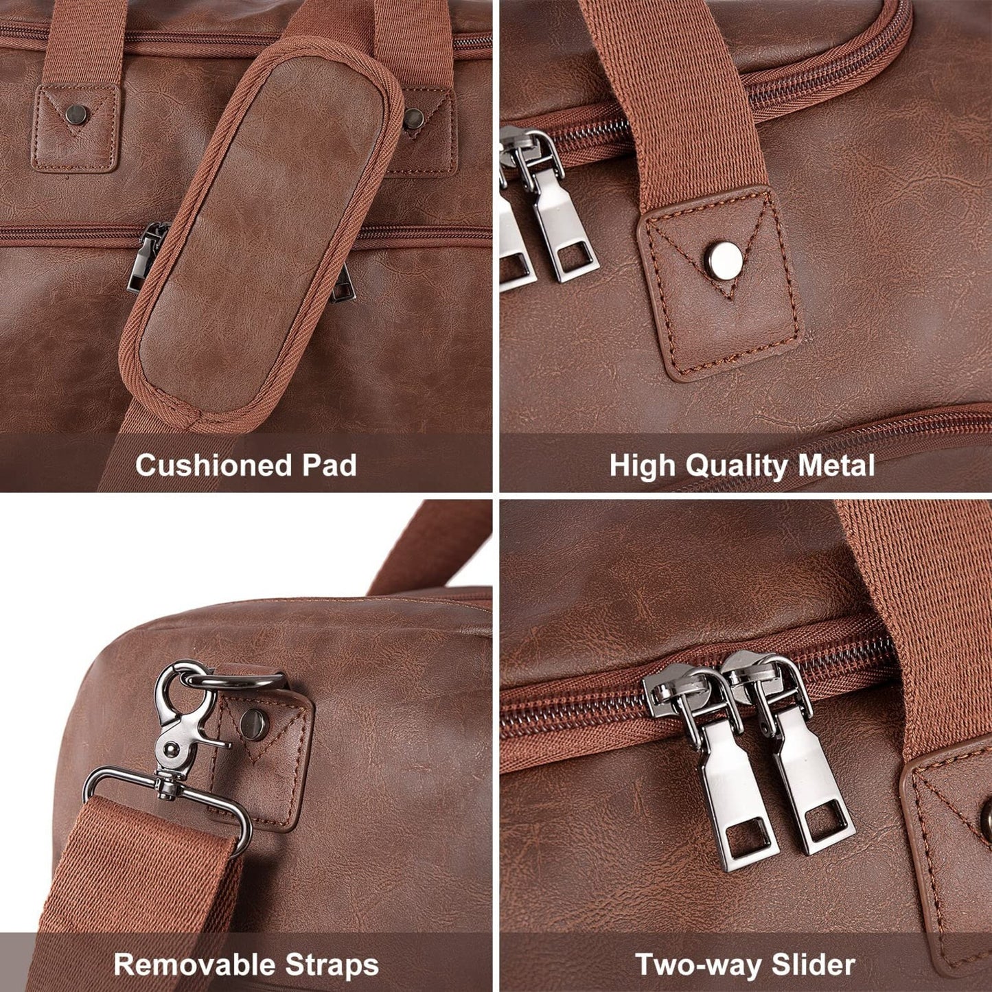 Men's Leather Travel Weekender and Gym Bags