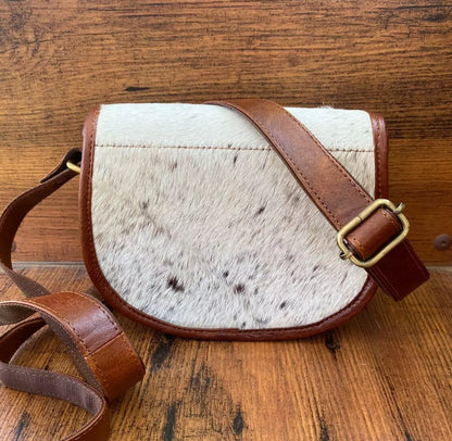 genuine cowhide mini crossbody purse