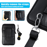 Leather phone pouch waist bag