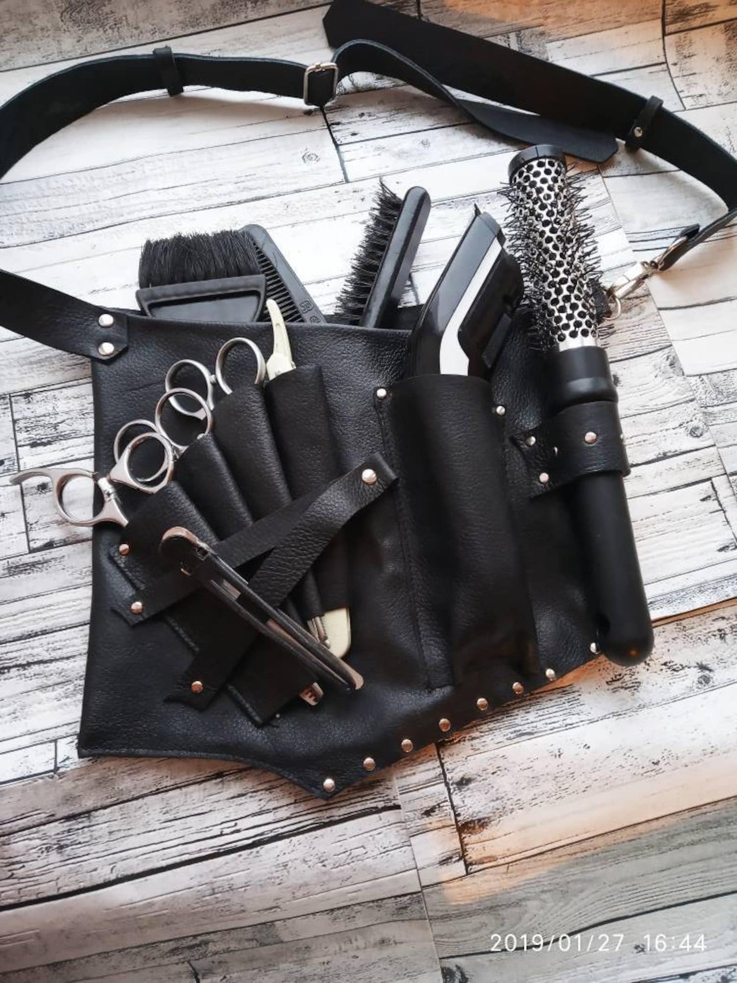 Genuine Leather Hairdresser Pouch