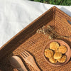 Rectangle Rattan Serving Tray With Handle