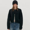 Women low waist zip cardigan knit outerwear