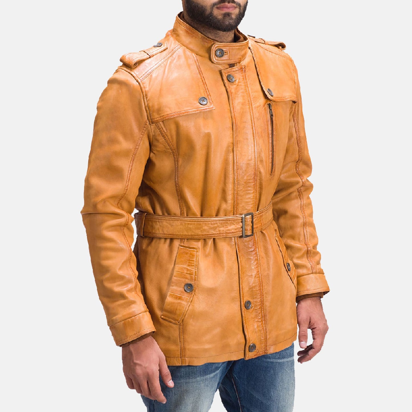 Hunter Real Leather Stylish Jacket