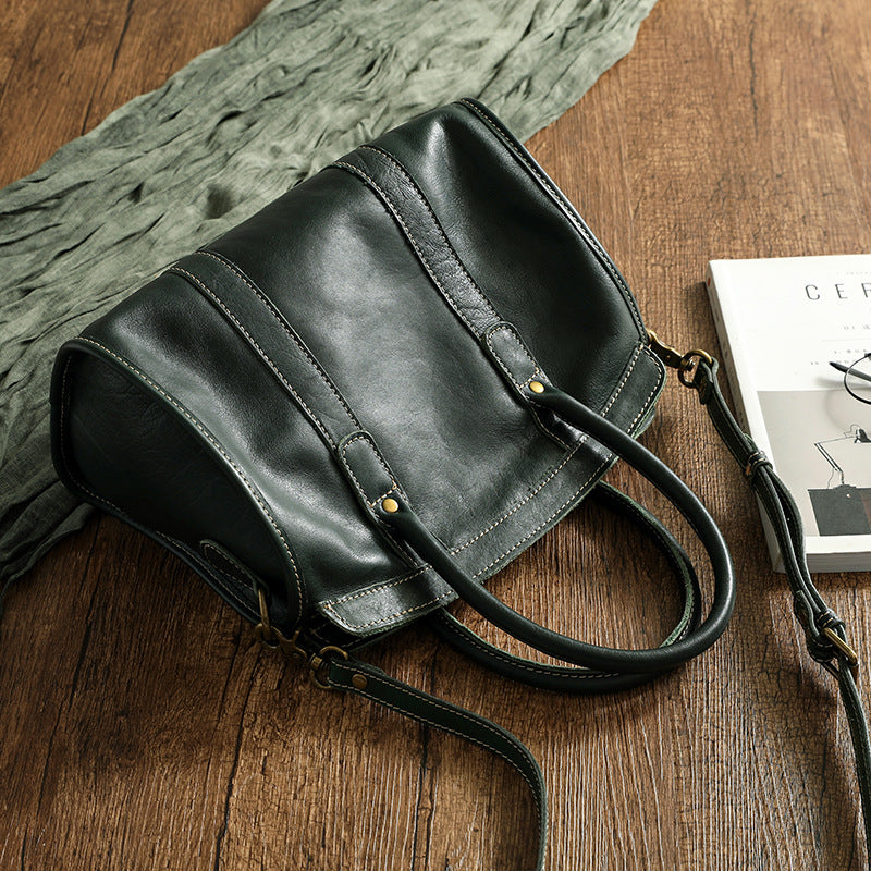 Handmade Genuine Leather Women Crossbody Handbag