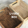 Rectangular Rattan storage basket with lid And handle