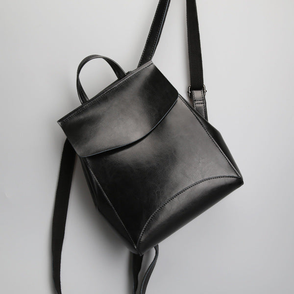 Genuine Leather Backpack Brown for Women
