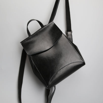 Genuine Leather Backpack Brown for Women
