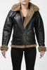 womens leather jacket with real fur