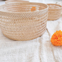 Round Rattan Storage Basket Planters
