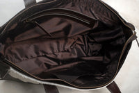 Cowhide Weekender Bag Black White