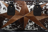 Tricolor Large Cowhide Weekender Bag