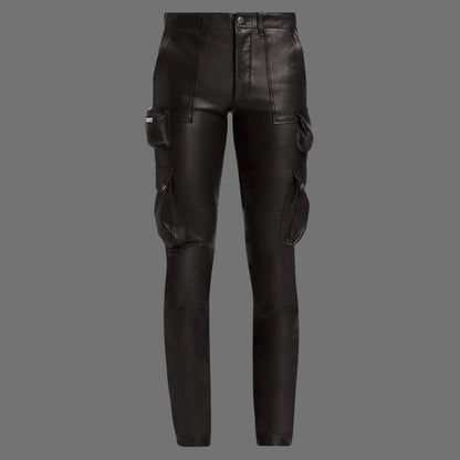 Motorcycle Real Leather Pants Men