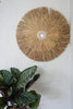 Medium size Round Raffia Cowrie Seashell Wall Decor