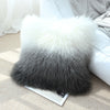 Genuine Sheepskin Pillow Cover with Curly Wool for Sofa Decor