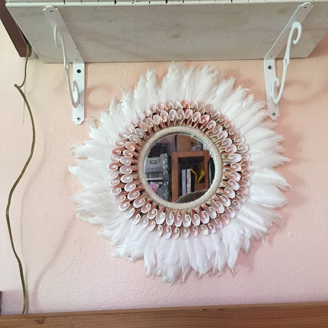 Sea Shell Papua Feather Mirror