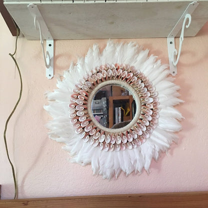 Sea Shell Papua Feather Mirror