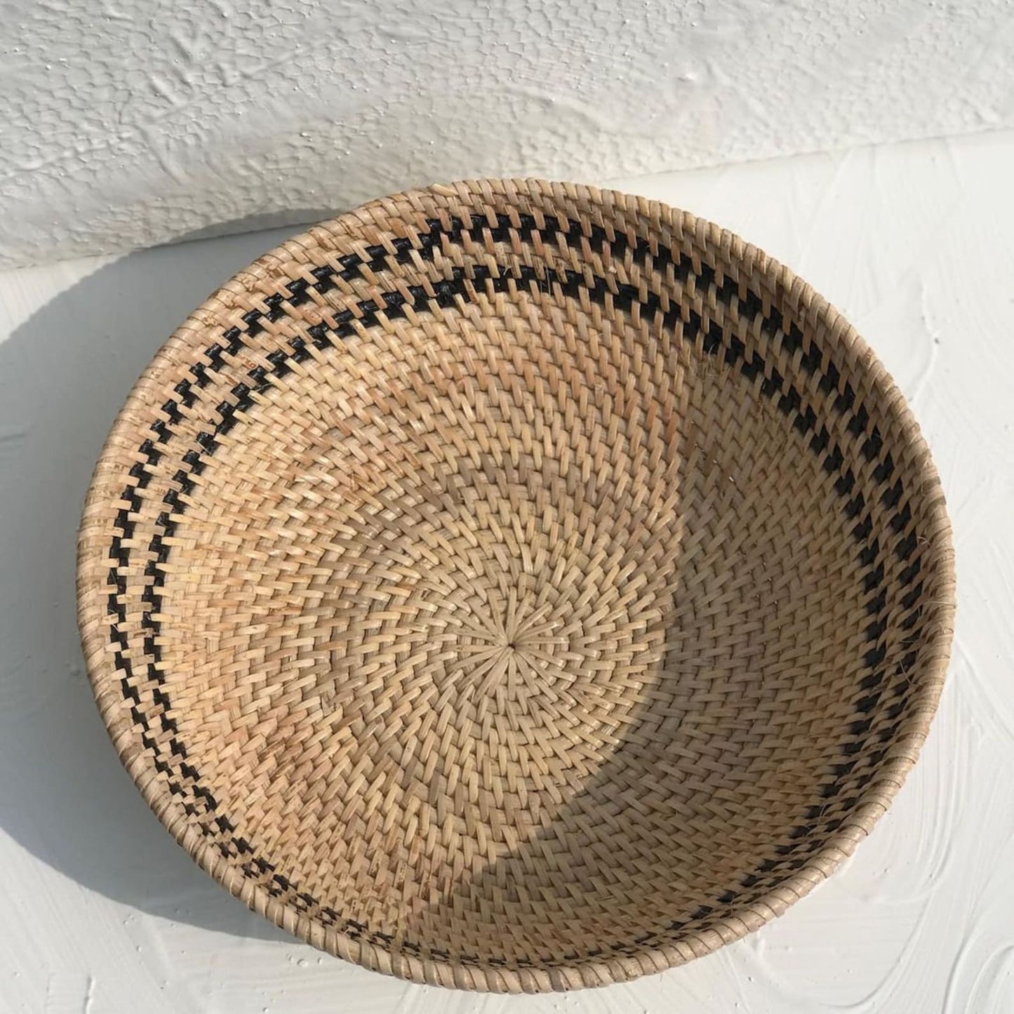 Woven Rattan Fruit Bowl Decorative Storage